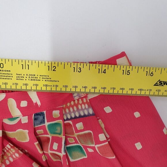 Alfred Dunner Bora Bora Skirt Women's 12 Printed Polyester Pleated Elastic Waist - Picture 3 of 7